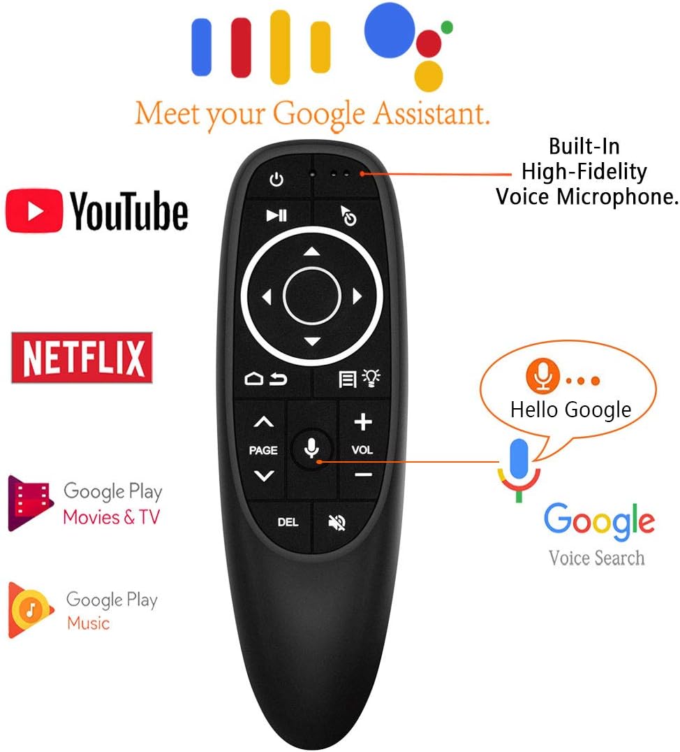 G10s Pro 2.4GHz Voice Air Remote Mouse IR Learning with Backlight Mini Fly Mouse with Voice Input for Android TV Box