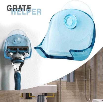 1PCS Plastic Razor Holder for Shower Wall - Suction Cup Razor Holder Razor Hooks for Bathroom Shaver Holder