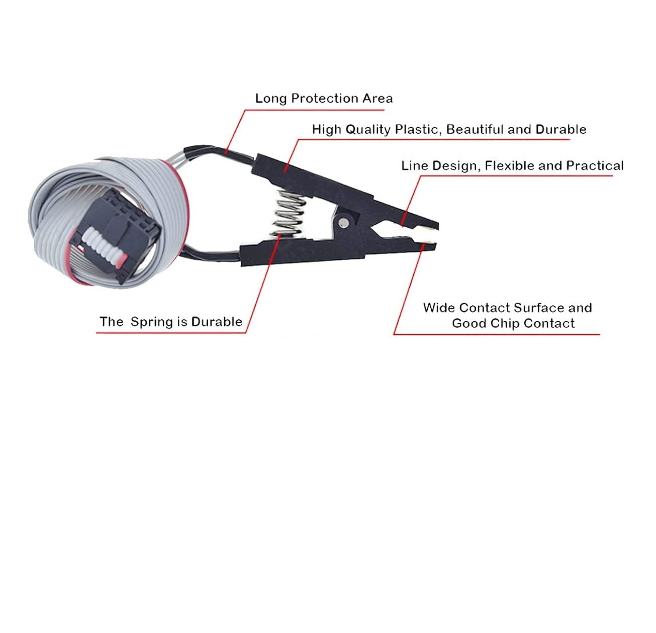 SOIC8 SOP8 EEPROM Test Clip 4+4 Pin Female to Male Adapter for 93CXX / 25CXX / 24CXX IC Programming & BIOS Flashing