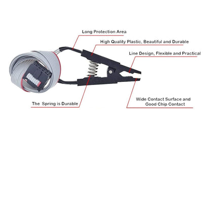 SOIC8 SOP8 EEPROM Test Clip 4+4 Pin Female to Male Adapter for 93CXX / 25CXX / 24CXX IC Programming & BIOS Flashing