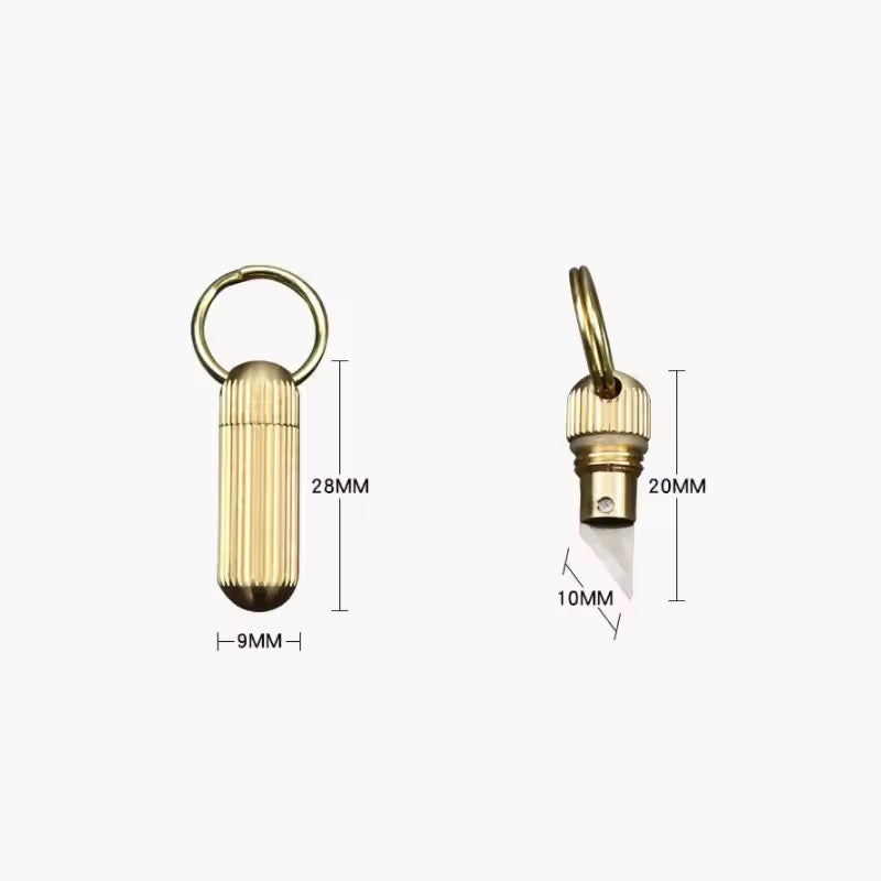 Stainless Steel Outdoor Multi-function EDC Portable Tiny Mini  Key Ring Tool Pendant Cutting Capsule Personal Safety Tool