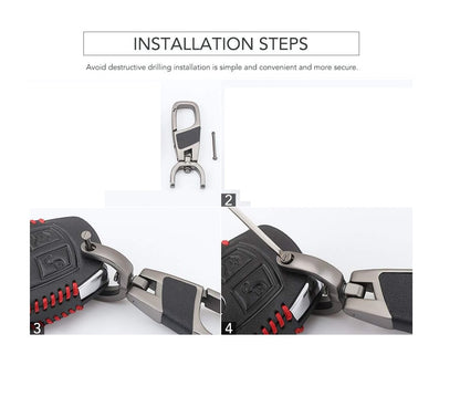 (1 Pc) Premium Metal D Shape Keyring – Durable Car, Motorcycle & Office Key Holder Ring, Heavy Duty Keychain