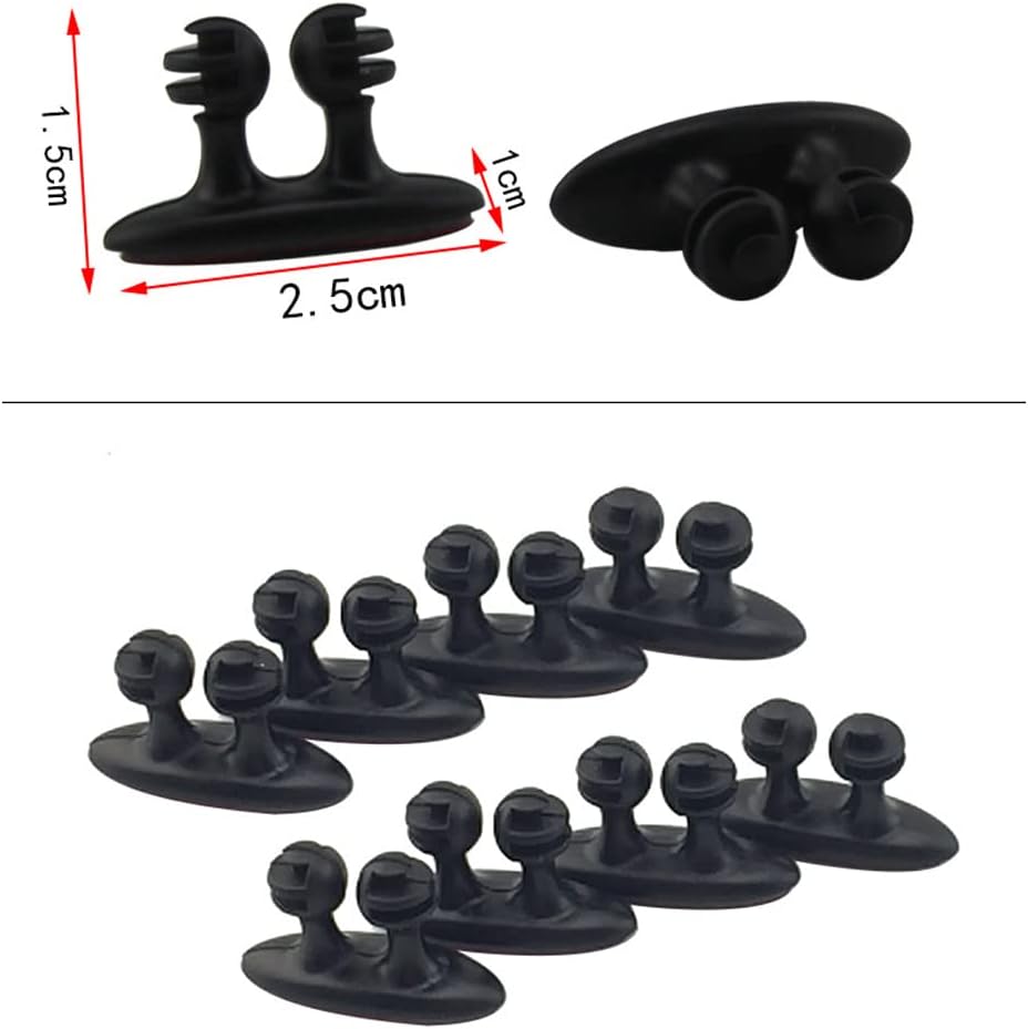 8 Pack Cable Clips with Strong 3M Adhesive – Car Wire Organizer Clips for Home, Office & Vehicle | Self-Adhesive Cable Management Holders