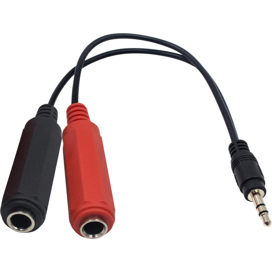 3.5mm to Dual 1/4 Inch Stereo Y Splitter Cable – 1/8" TRS Male to 2 x 6.35mm Female Headphone Adapter, 20cm/8 Inch Audio Jack Converter