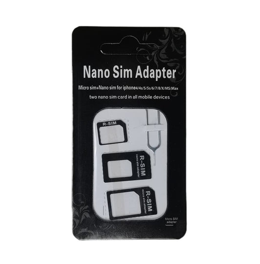 Pack 1 Nano ject Card Adapter, Converter Kit Nano to Micro SM/Standard with Tray Eject Pin for iPhone,Android Smartphones and Mifi Hotspot Devices