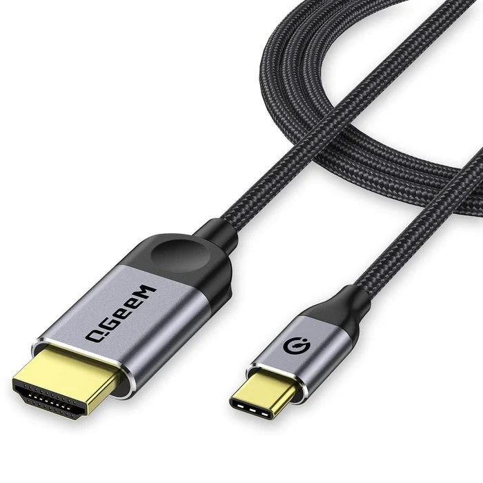 QGeeM USB C to HDMI Cable 4K Type C HDMI Thunderbolt3 Converter for MacBook Huawei Mate 30 USB-C HDMI Adapter USB Type C to HDMI