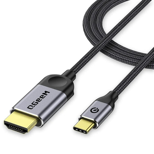 QGeeM USB C to HDMI Cable 4K Type C HDMI Thunderbolt3 Converter for MacBook Huawei Mate 30 USB-C HDMI Adapter USB Type C to HDMI
