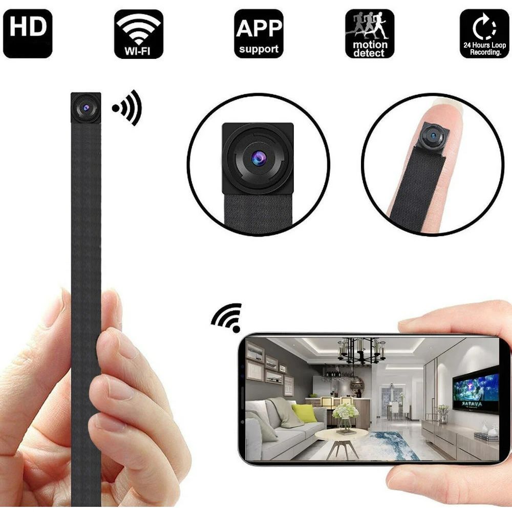 HD WiFi Mini Camera 1080P DIY Security Camera with 3 Battery Case, Motion Detection & Remote Viewing