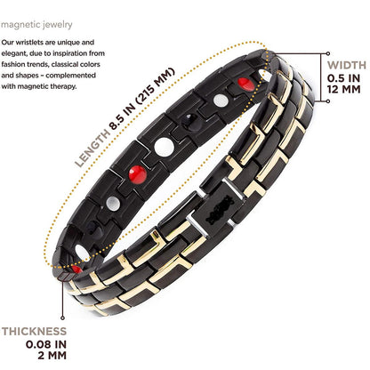 Stylish Magnetic Therapy Bracelet for Men & Women – Natural Pain Relief for Arthritis, Carpal Tunnel, Migraine & Headache Support | Health & Wellness Jewelry
