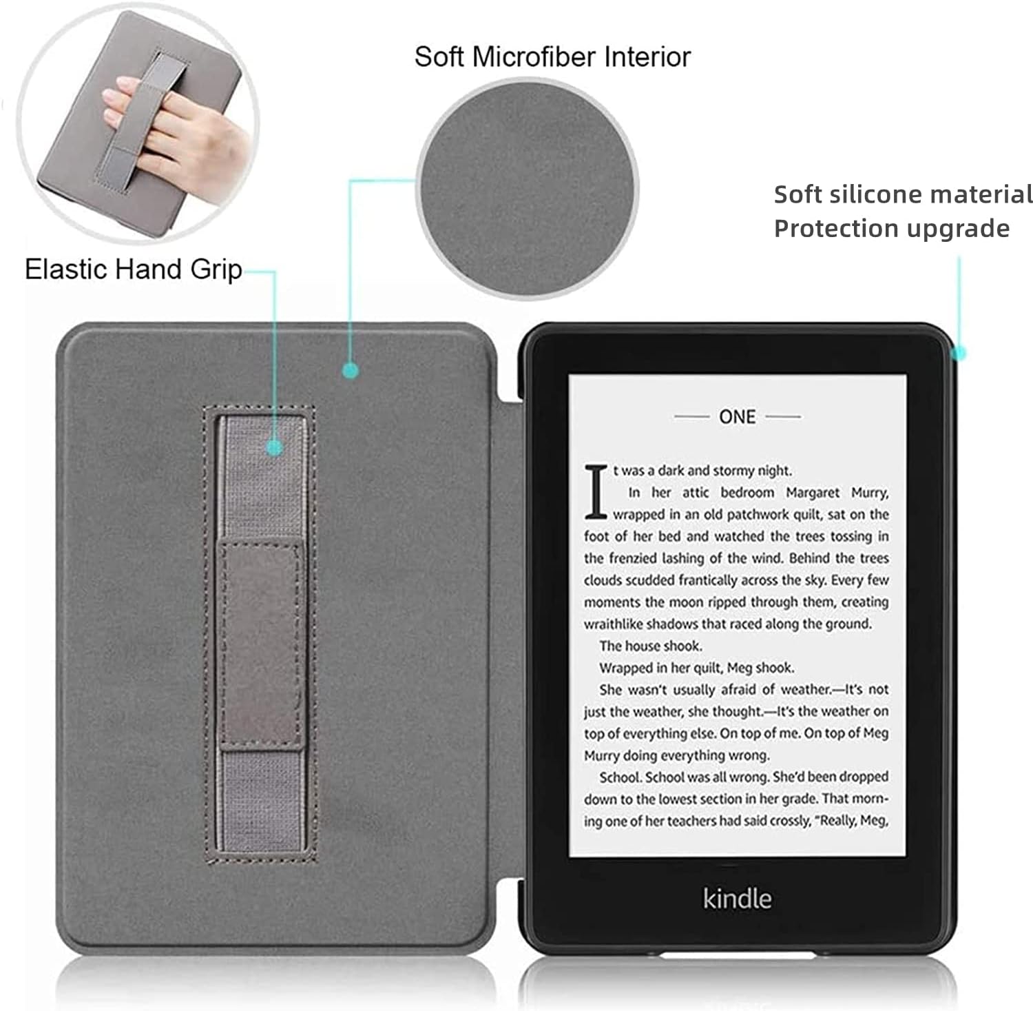 6" Kindle Paperwhite Signature Edition PU Leather Cover with Auto Wake/Sleep for Amazon Kindle A1