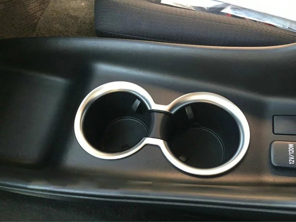 ABS Matte Water Cup Holder Trim Cover for Toyota Prius 2016-2017 – Interior Cup Holder Frame Decoration, Auto Inner Accessories (1PC Set)