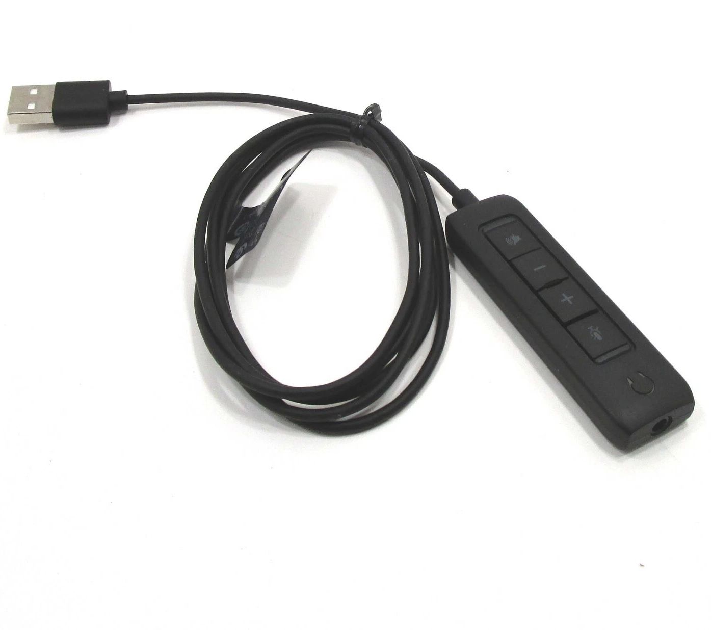 HS2201 3.5mm to USB Audio Adapter Cable | USB Sound Card Converter for Call Center Headset |Audio Editing  Plug & Play
