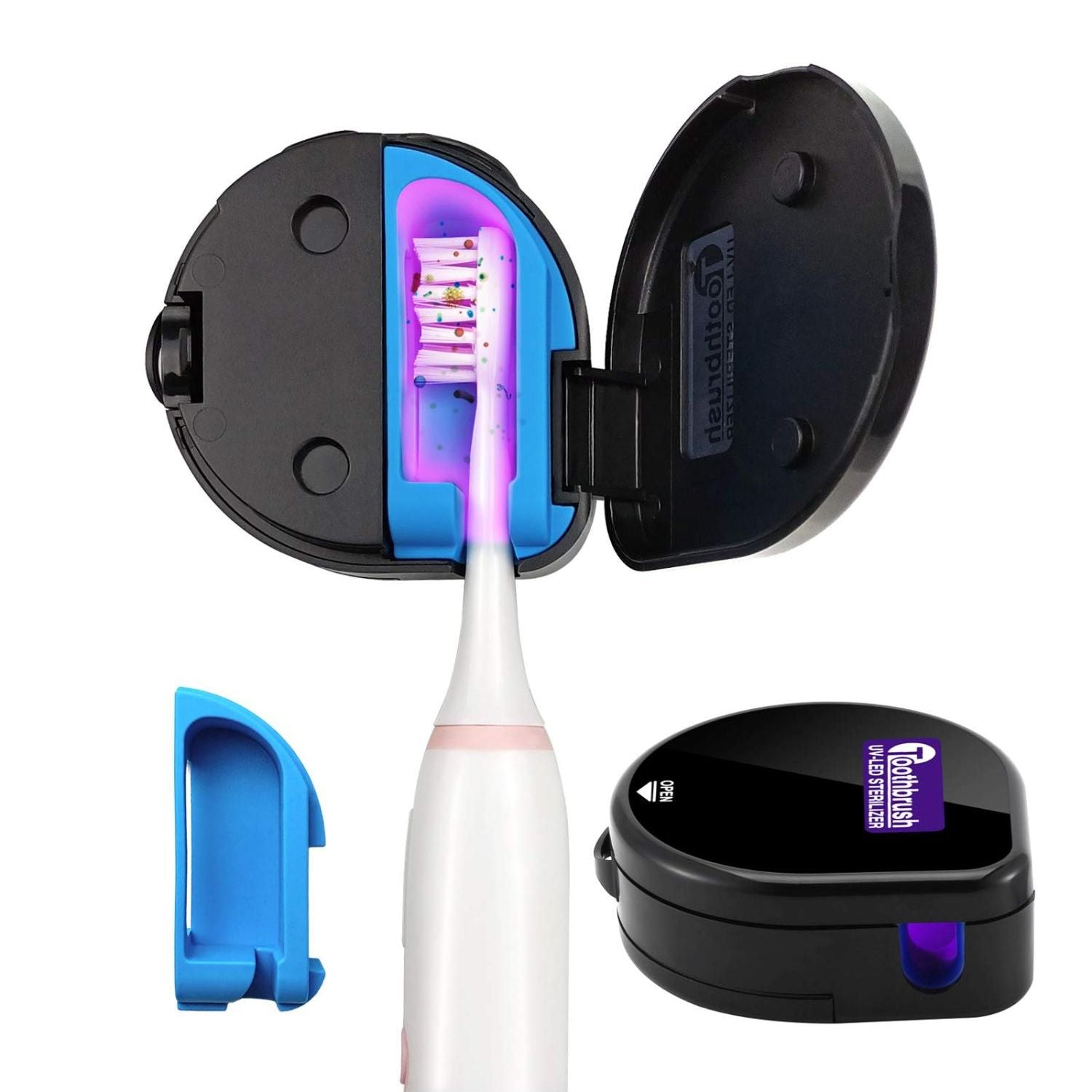 UV Toothbrush Sterilizer & Holder – Wall Mounted LED Disinfection Box