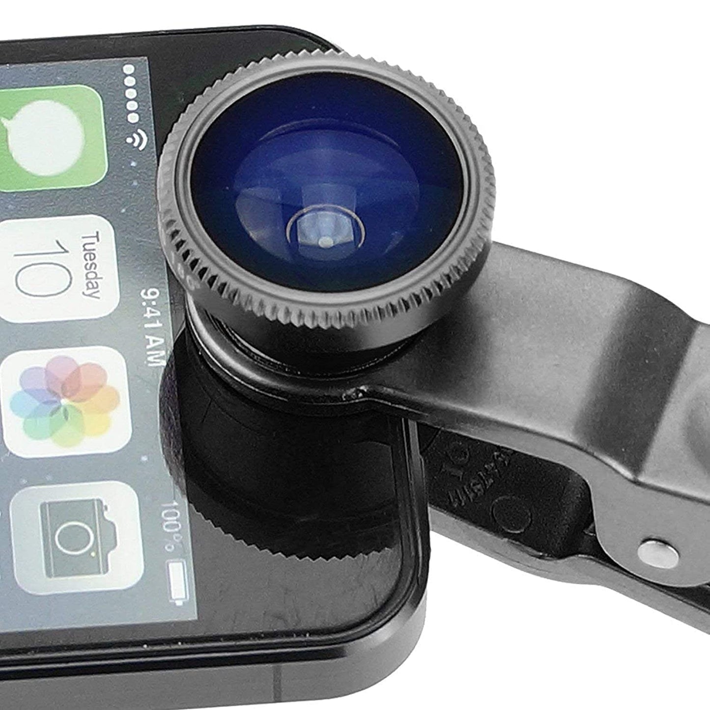 Fish Eye Lens 3 In 1 Metal Mobile Lenses Fish Eye Clip-On Wide Angle Camera Lens for Phone – Compatible with All Smartphones, Tablets, iOS & Android