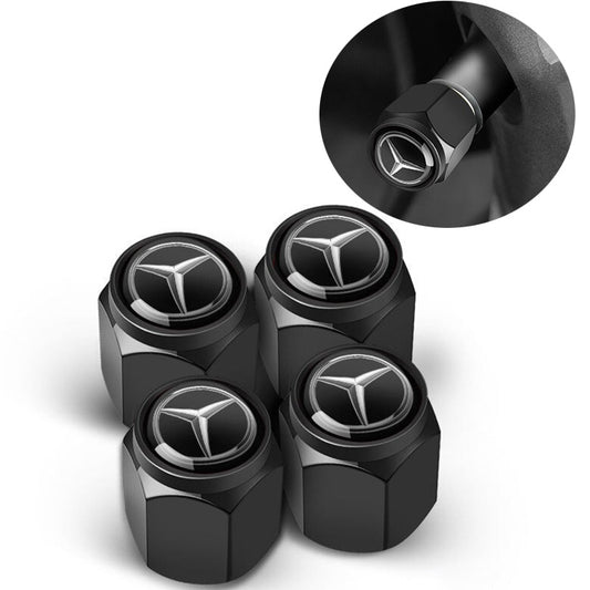 4Pieces Night knight For Mercedes Benz Car Tire Valve Stem Caps Tyre Wheel Air Covers Accessories