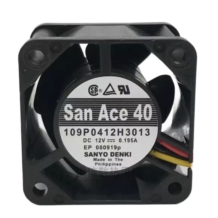 Brand new San Ace 40 Server Cooling Fan 12V DC 0.195A by Sanyo Denki – 40mm High Speed Brushless Fan for Server & Industrial Cooling