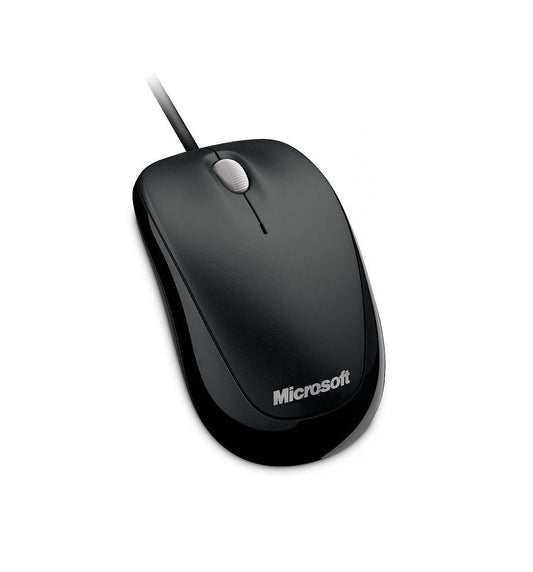Basic Optical Mouse – Black Wired USB Ergonomic Design, Comfortable Right/Left Hand Use for PC, Laptop & Desktop