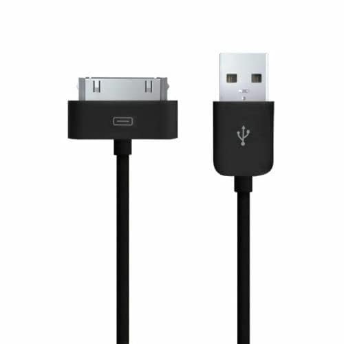 30-Pin USB Data Sync Charging Cable Compatible with iPhone 4/4s,3G/3GS, iPad 1/2/3 and iPod, Black Cord