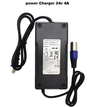 24V 4A Smart Battery Charger with XLR Connector – Automatic Charger for 24V AGM, GEL & Sealed Lead Acid Batteries