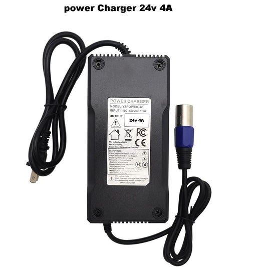 24V 4A Smart Battery Charger with XLR Connector – Automatic Charger for 24V AGM, GEL & Sealed Lead Acid Batteries