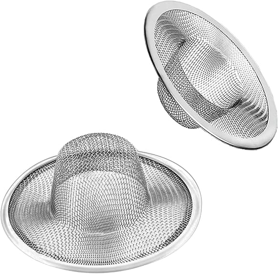 1pcs Bathroom Stainless Steel Drain Filter Small Hair Basket Catcher Fits Most Kitchen Sinks Bathroom Sinks Shower Drains Floor Drain