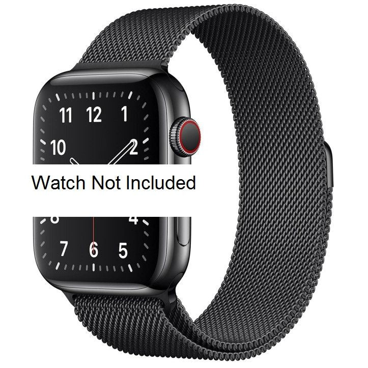 I Watch Strap Milanese Loop Band iWatch 38mm / 40mm / 41mm Space Black