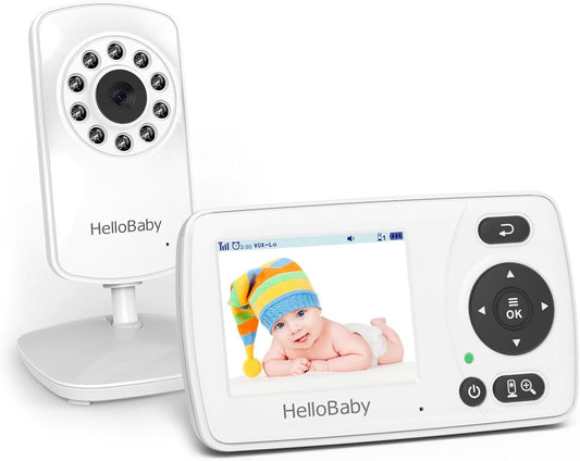 HelloBaby HB30 Video Baby Monitor  Digital Camera & Audio | No WiFi • No App | Safe & Secure | 2.4” Portable Screen