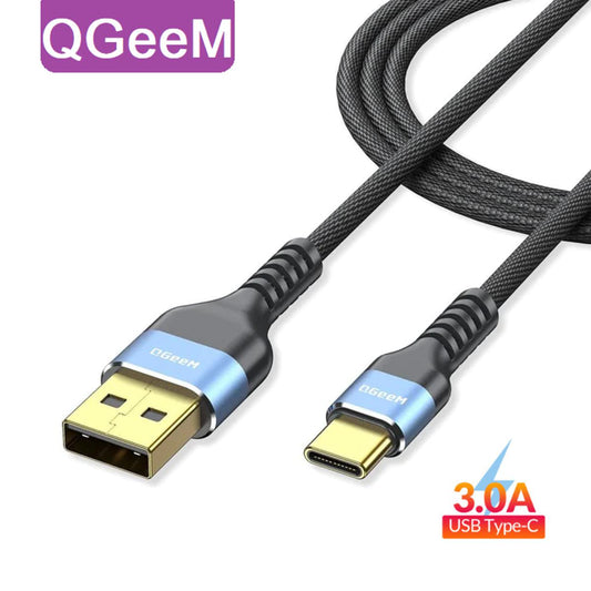 QGeeM USB C Cable Type C Charging Cable 3A Fast Charging USB-A 2.0 to USB-C Fast USB C Charger Compatible with Samsung Galaxy S8 S20 Plus Moto Z Type C