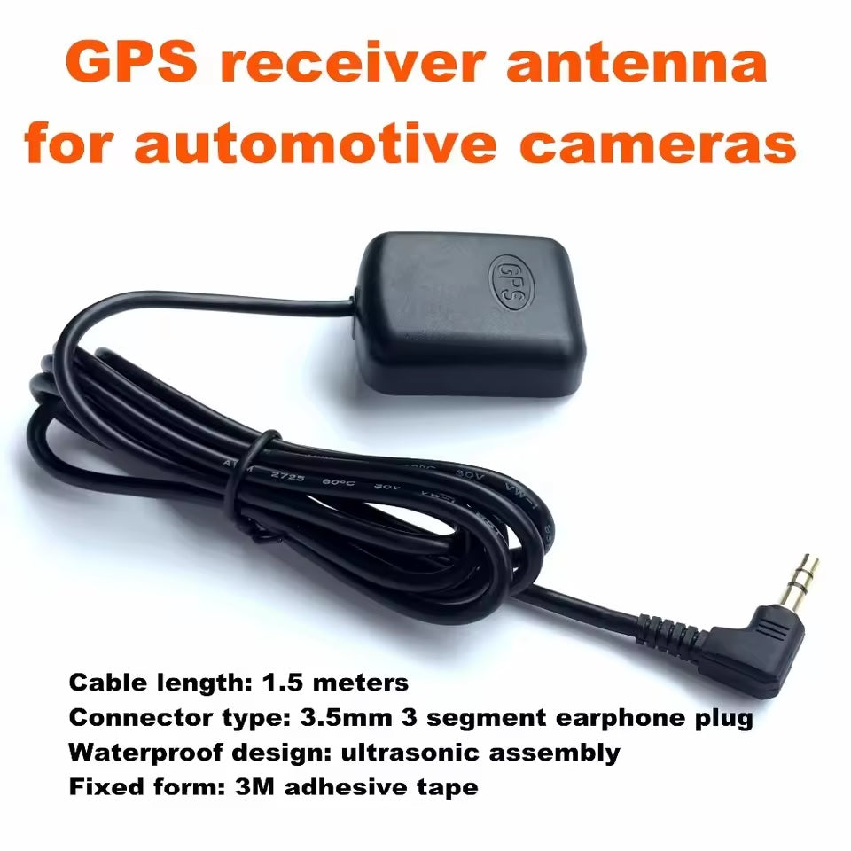 GPS Antenna 3.5mm Plug - Waterproof Hidden Adhesive Mount for Dashboard Camera, Video DVR Recorder, Car DVD Positionting , Car GPS Signal Antenna GPS Tracker Receiver, G-Mouse GPS , Car Dash Cam , Receiver Module, Enhance Signal Vehicle Accessory