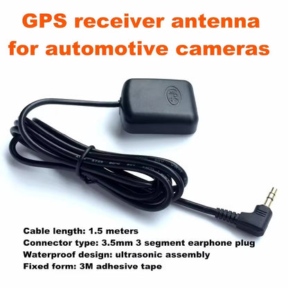 GPS Antenna 3.5mm Plug - Waterproof Hidden Adhesive Mount for Dashboard Camera, Video DVR Recorder, Car DVD Positionting , Car GPS Signal Antenna GPS Tracker Receiver, G-Mouse GPS , Car Dash Cam , Receiver Module, Enhance Signal Vehicle Accessory