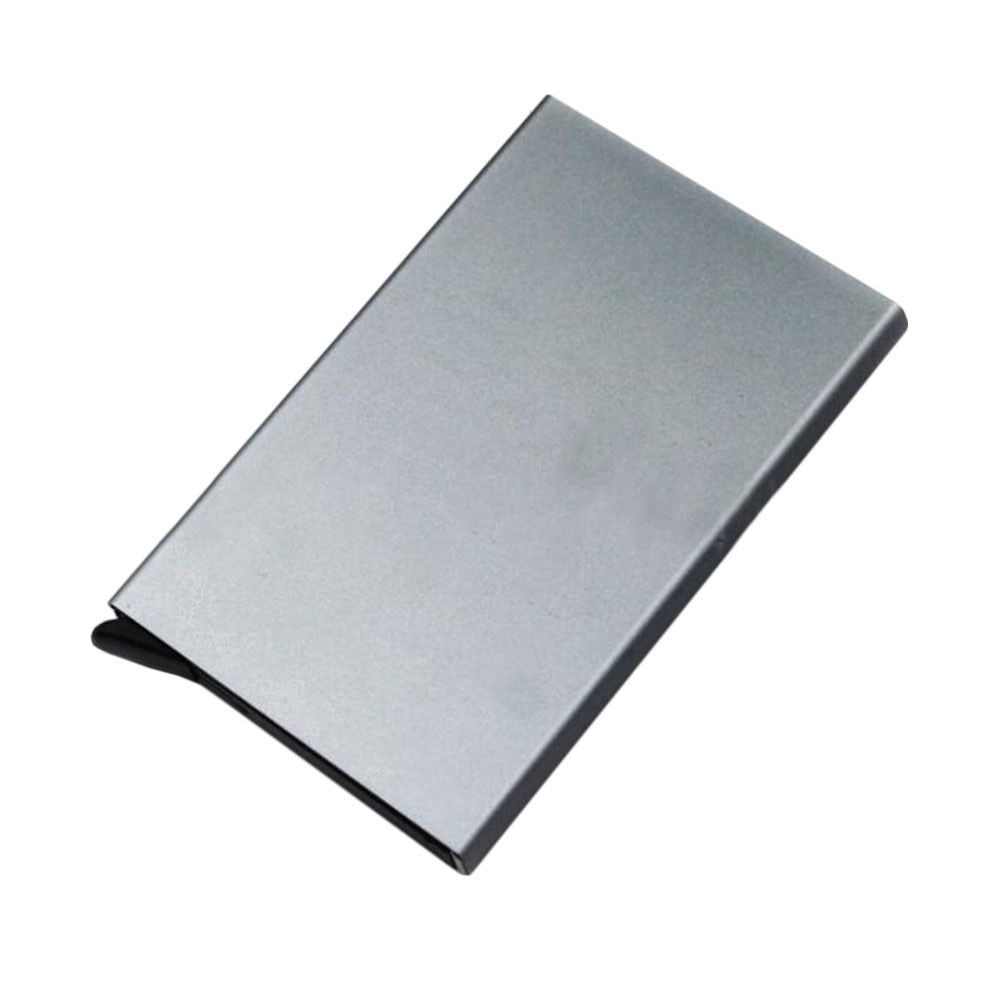 ⭐ Automatic Aluminium RFID Card Holder – Slim Metal Wallet for Bank & ID Cards