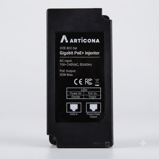 ARTICONA Gigabit 48V-56V DC PoE+ Injector 30W IEEE 802.3at Network Power Adapter