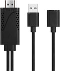 1080P HDTV Adapter Cable HDMI Male to USB Male and Female 1M HDMI HD Video Converter for iPhone Android Type-C Smart Phones With Power