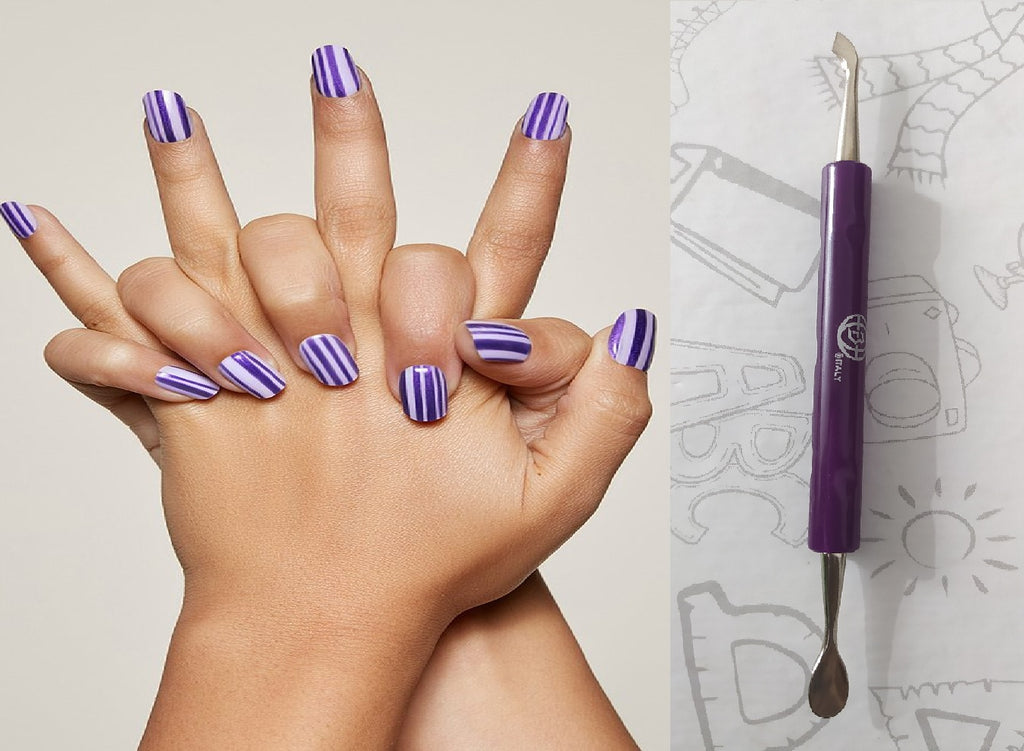 Stainless Steel Ingrown Finger & Toenail Cleaning and Cutting Tool – Dual-Ended Cuticle Pusher, Spoon Knife Gauge Nail Cleaner, Dead Skin Remover for Gel Polish, Manicure & Pedicure (Professional & Personal Use)