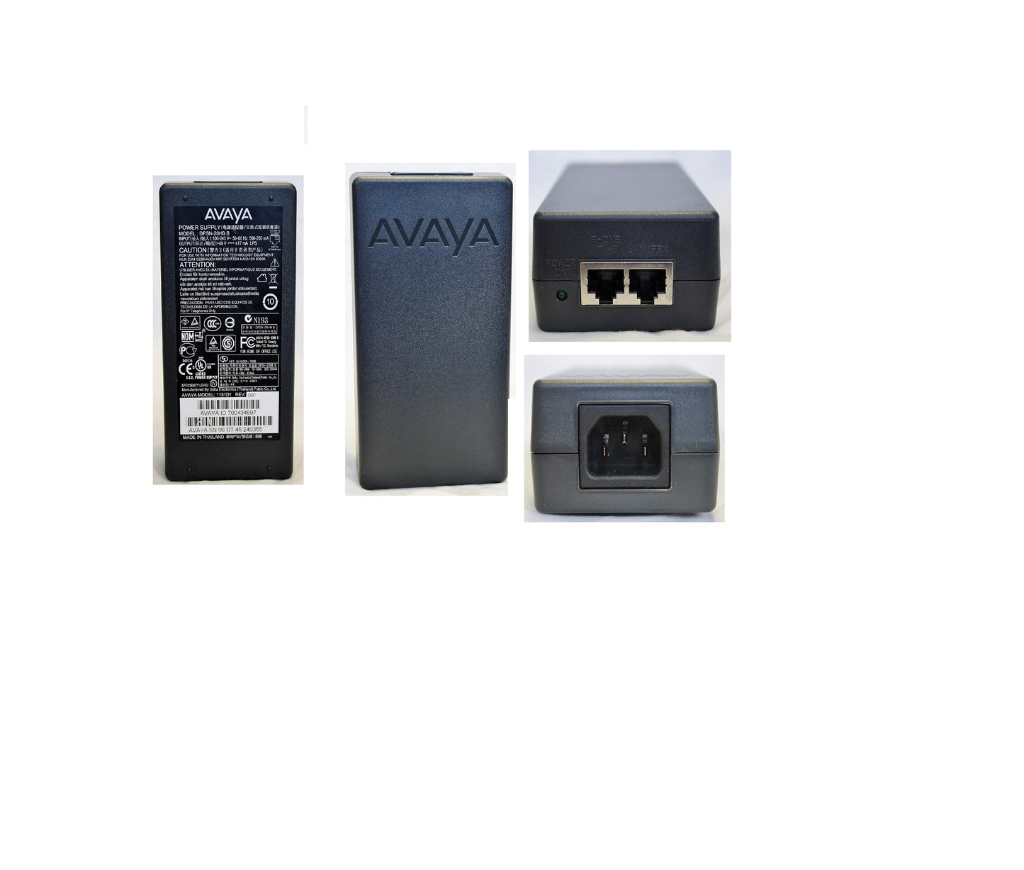 Original 48V Desktop Adapter for Avaya IP Phones (700434897) Genuine Avaya 1151D1 IP Phone Power Supply