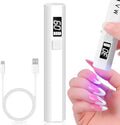 Portable USB Rechargeable UV/LED Nail Lamp – Mini Handheld Flash-Cure Light with LCD Timer (30s / 60s) – Ideal for Gel Polish, Nail Glue & Press-On Nails – Home & Travel Manicure