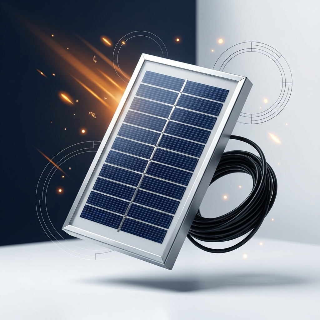 Mini Solar Panel 1.3W 5.5V 236mA with 3 Meter Cable – Metal Frame