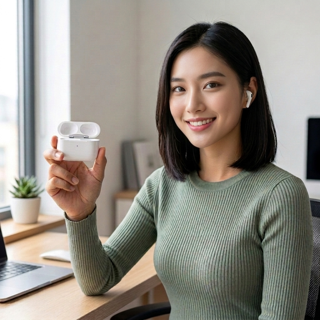 True Wireless Noise-Cancelling Earbuds with Spatial Audio and Wireless Charging