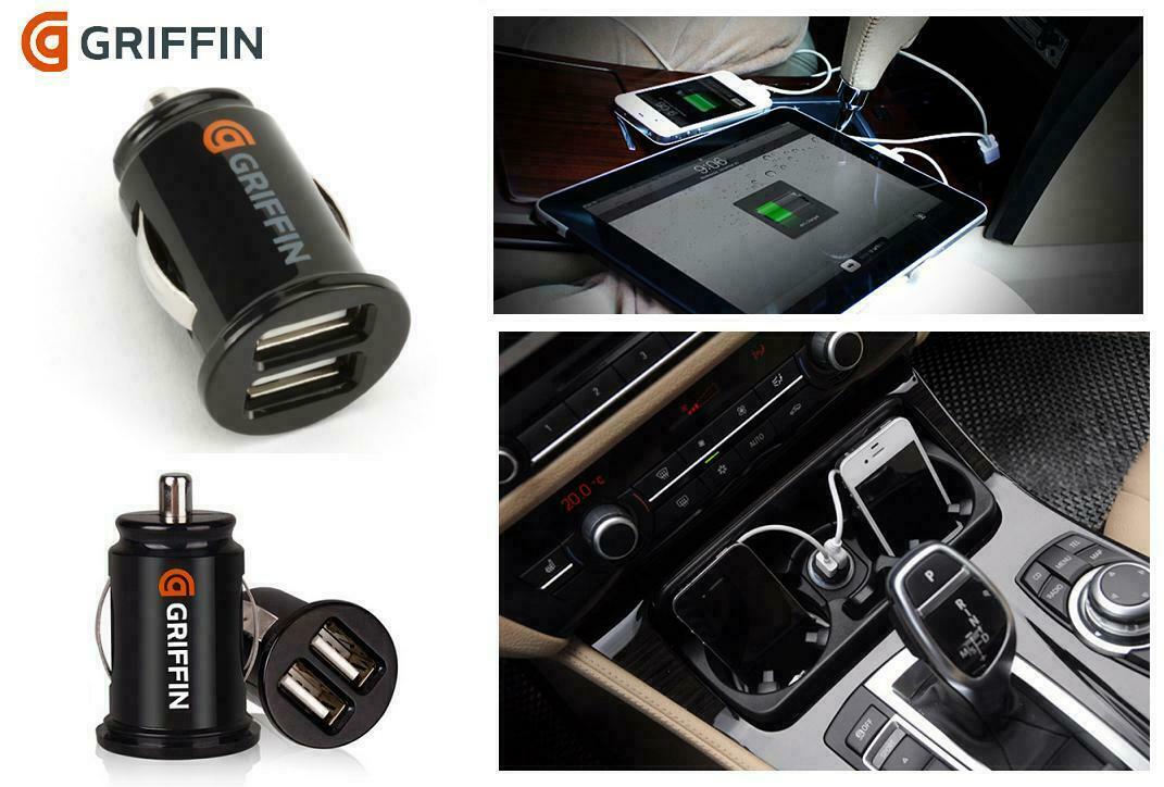 🚗🔌 Griffin New Mini Dual USB Car Charger – Model P2275 Fast Charging • Dual USB • 12V Lighter Socket Adapter