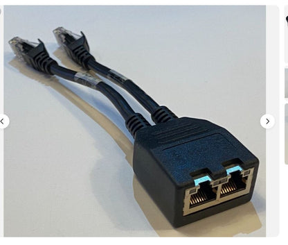 Riverbed SteelHead POE Cable 620-00031-01 LAN WAN Adapter 2x RJ-45 Male to 2x RJ-45 Female Black
