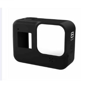 Full Body Soft Silicone Case for GoPro Hero 8 Black with Wrist Strap – Shockproof Protective Cover (Black)