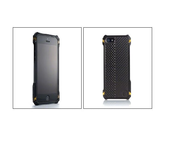 Luxury Aluminum Metal Bumper Phone Case Cover only – Shockproof Rugged Armor Element Style Cover with Anti-Slip Back & Camera Protection