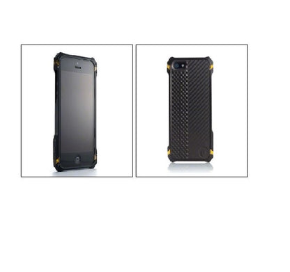 Luxury Aluminum Metal Bumper Phone Case Cover only – Shockproof Rugged Armor Element Style Cover with Anti-Slip Back & Camera Protection