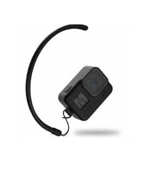 Full Body Soft Silicone Case for GoPro Hero 8 Black with Wrist Strap – Shockproof Protective Cover (Black)