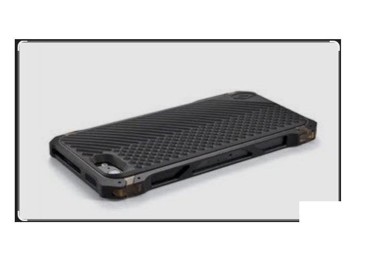 Luxury Aluminum Metal Bumper Phone Case Cover only – Shockproof Rugged Armor Element Style Cover with Anti-Slip Back & Camera Protection