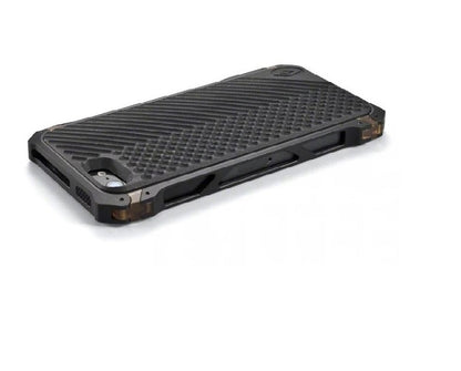Luxury Aluminum Metal Bumper Phone Case Cover only – Shockproof Rugged Armor Element Style Cover with Anti-Slip Back & Camera Protection