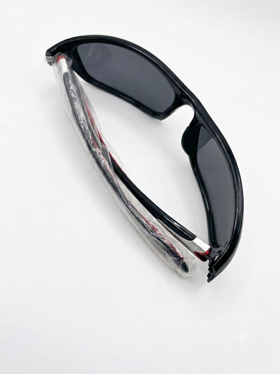 stylish sunglasses with silver frame and black lenses