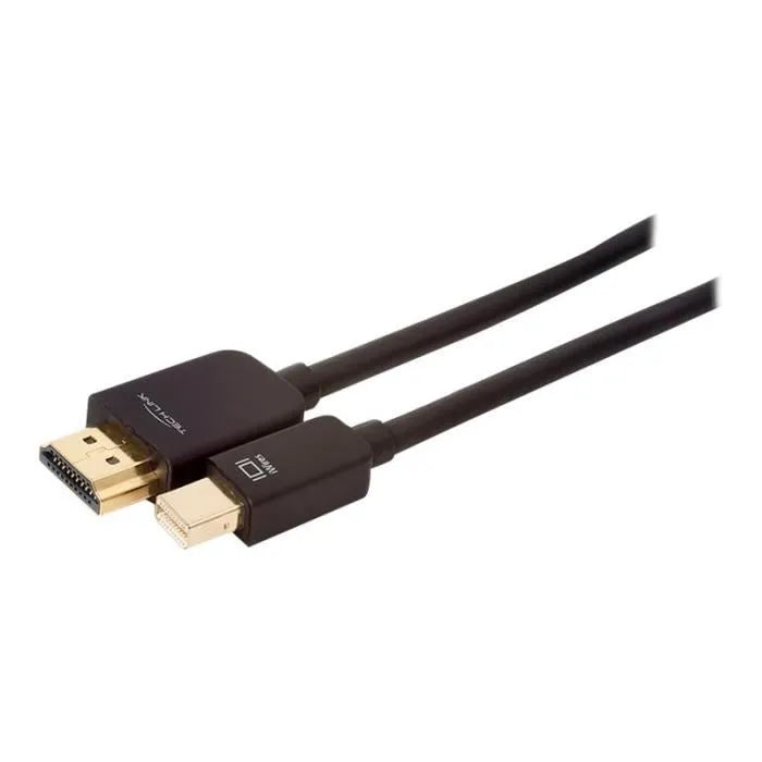 TECHLINK iWires 30AWG Mini DisplayPort Plug to HDMI A Plug Cable - Black