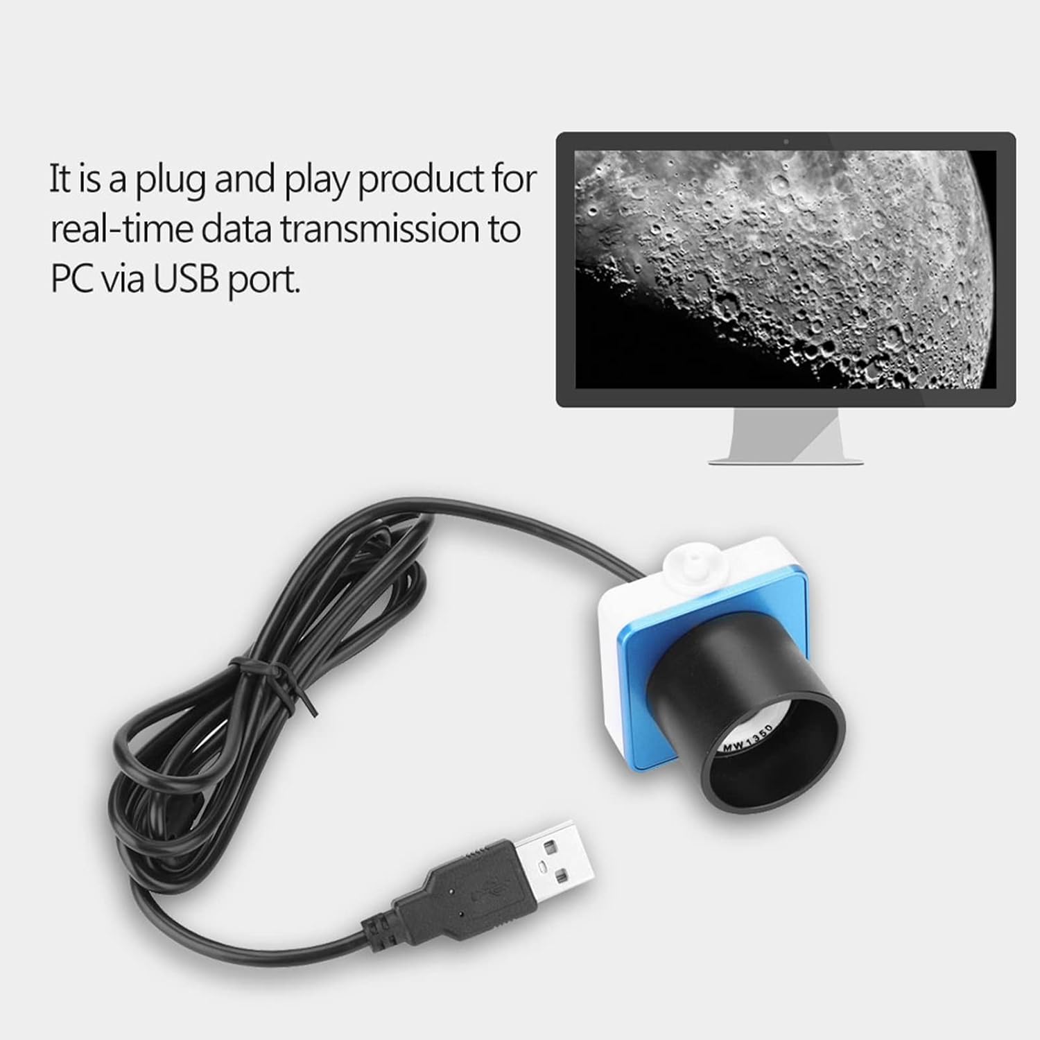 1.25" USB Electronic Telescope Eyepiece Camera | Digital Astrophotography Camera for Telescope | Electronic Eyepiece for Planet & Moon Imaging