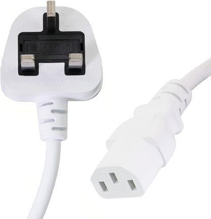 UK 3-Pin Power Cable 250V IEC C13 - PC Monitor TV Printer